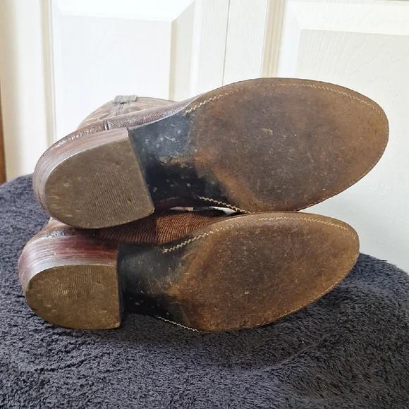 Wrangler W.B. Masterson Leather Snake Lizard Western Cowboy Boots-8D/11 - Picture 7 of 14